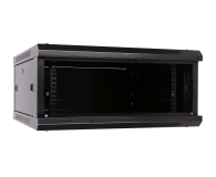 Extralink Szafka wisząca rack 4U 600x600 czarna szklane drzwi EX.2893 - 484912 - zdjęcie 5